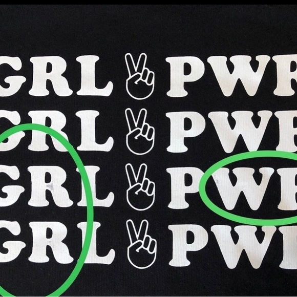 GRL PWR (Girl Power) cropped sweatshirt. Trendy/Super Cute/Size M - Picture 4 of 5